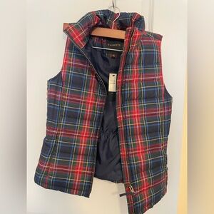 Talbots Multicolor Plaid Vest